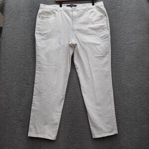 Gloria Vanderbilt Amanda Womens White Jeans Size 20W  Stretch Mid-Rise 5 pocket